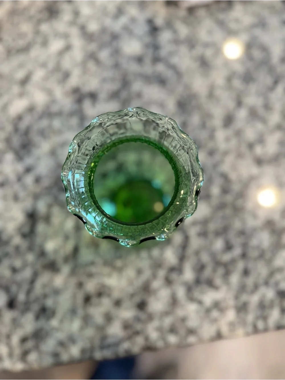 Green Decorative Glass Vase